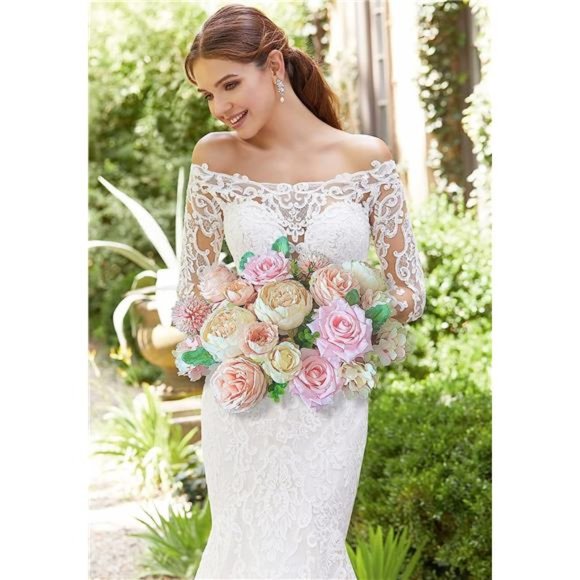 Roses Artificial Flowers Pink Silk Peonies Bulk for DIY Wedding Bouquet Bridal - Picture 2 of 6